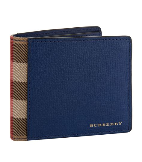 blue burberry wallet